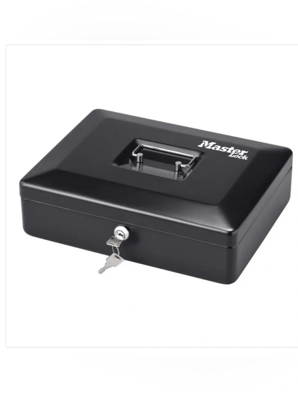 Black Steel Cash Box with Key Lock